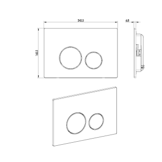Кнопка смыва Boheme 649-G золото